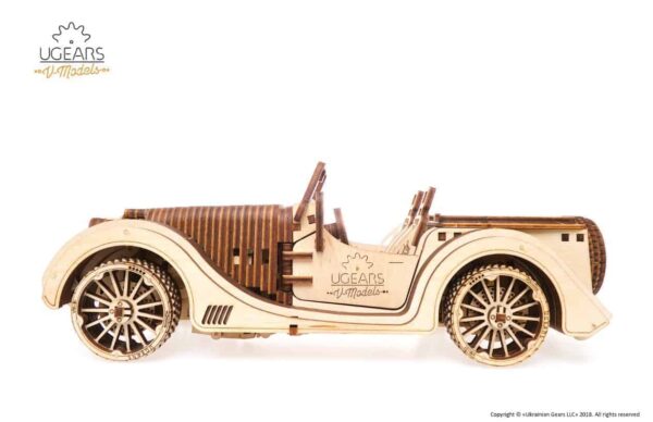 UGEARS Roadster Sportcabrio VM-01 - mechanischer Holzbausatz – Bild 5