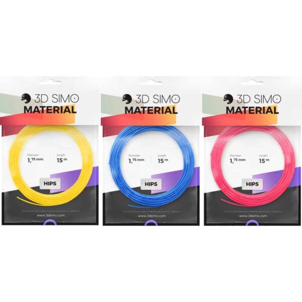 Filament HIPS blue, pink & yellow