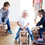 Holz Rutscher Fred – Rutschauto Blau (2)