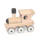 Holzzug Dampflok schwarz (2)