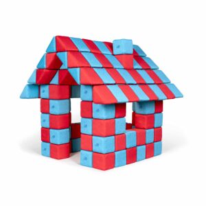 JollyHeap – Little House – 150 weiche XXL Magnetbausteine-Set für große Bauprojekte – für Kinder