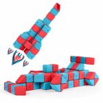 JollyHeap – Little House – 150 weiche XXL Magnetbausteine-Set für große Bauprojekte – für Kinder