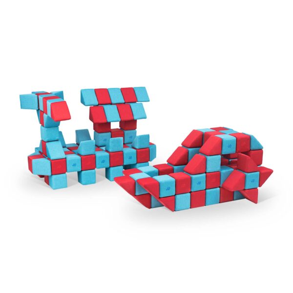 JollyHeap – Little House – 150 weiche XXL Magnetbausteine-Set für große Bauprojekte – für Kinder