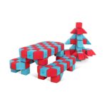 JollyHeap – Little House – 150 weiche XXL Magnetbausteine-Set für große Bauprojekte – für Kinder