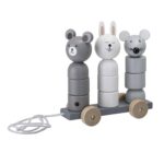 Pull Along Toy, Grey, Lotus (4)