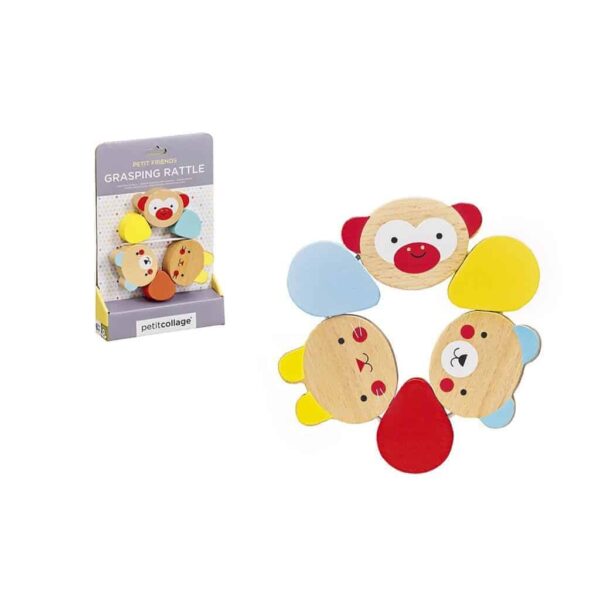 Petit Collage Holz Greifling Tiere