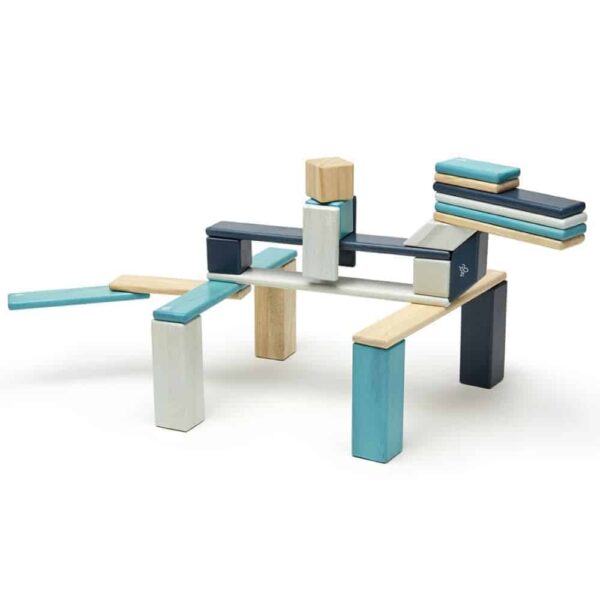 Tegu Magnetische Holzbausteine Blau 24 Teile (1)
