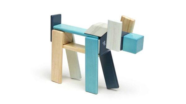 Tegu Magnetische Holzbausteine Blau 24 Teile (1)