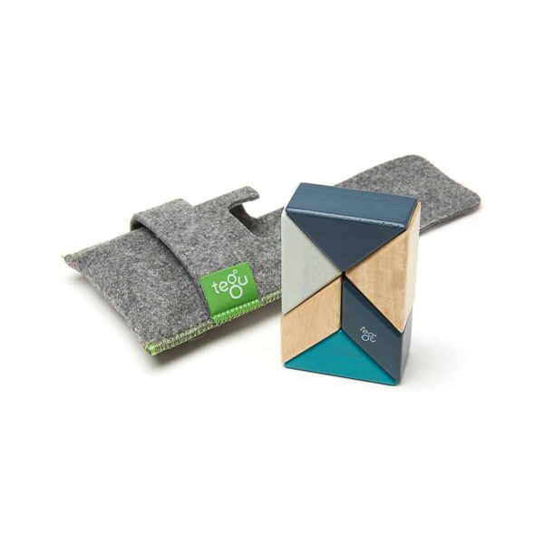 TTegu Magnetische Holzbausteine Blau 6 Teile (1)
