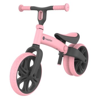 Yvolution Y Velo Junior - Bicicletta senza pedali regolabile in altezza rosa (1)