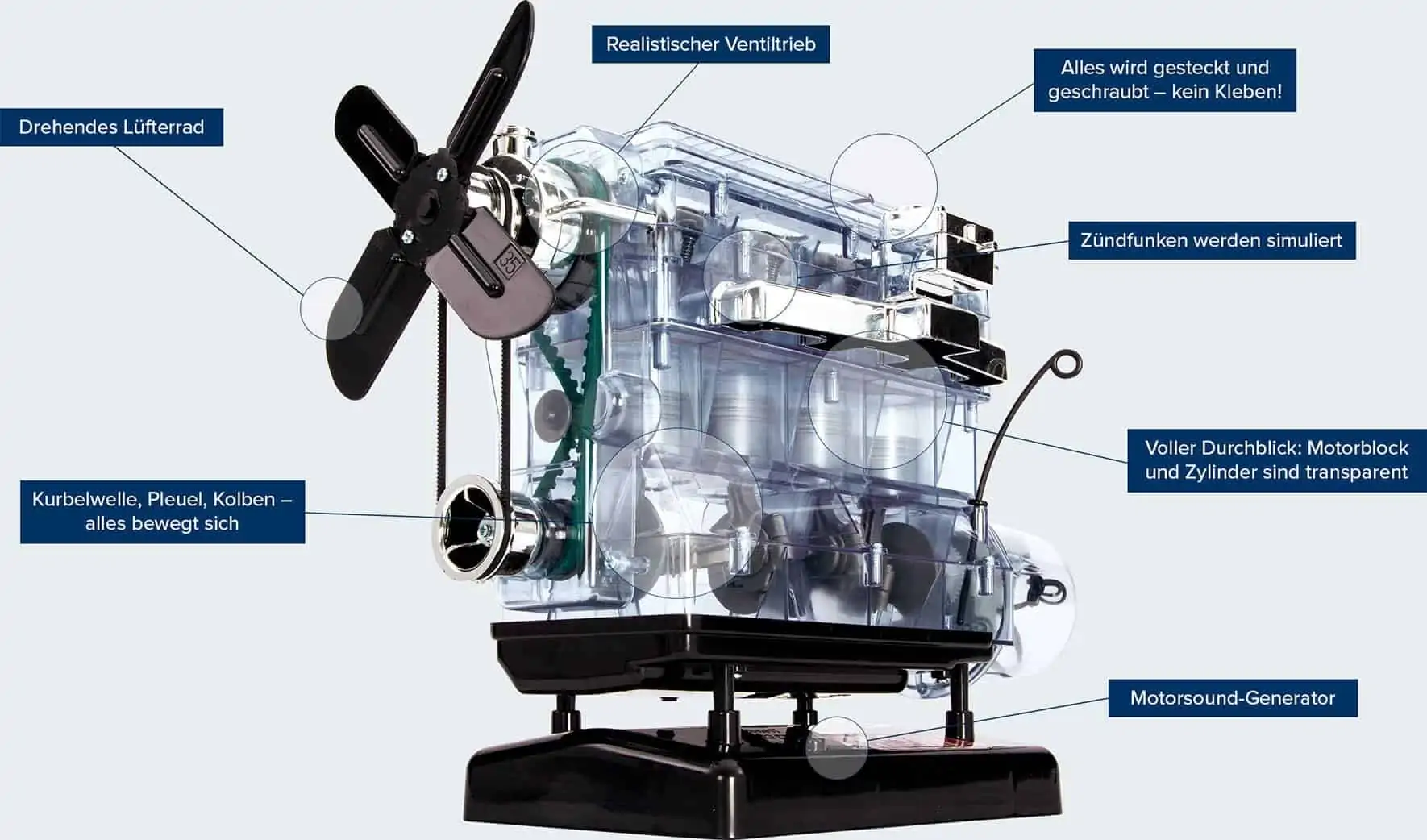 Franzis Der große Technikbausatz - 4-Zylinder-Motor Franzis Der große Technikbausatz - 4-Zylinder-Motor