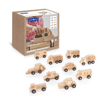 Guidecraft Holzfahrzeuge - 10 Mini Trucks