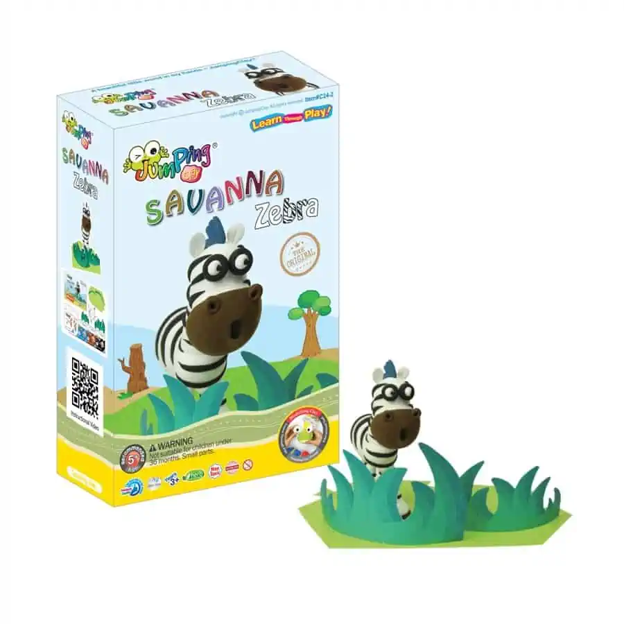Jumping Clay Savanna - Zebra (1) Jumping Clay Savanna - Zebra