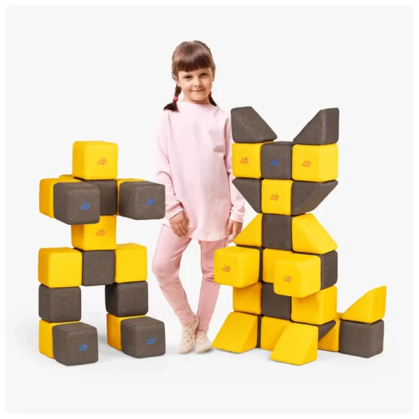 JollyHeap – Set Medium 50 weiche XXL-Magnetbausteine für Kinder