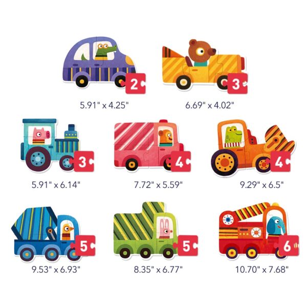 Mideer-Level Up- Animals and Vehicles 2P-6P-MD1474