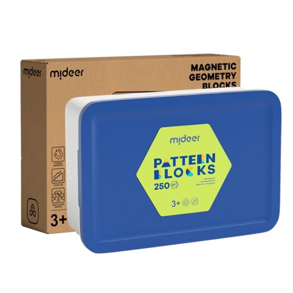 Mideer Magnetische Geometrie-Bausteine aus Holz - 250 Teile