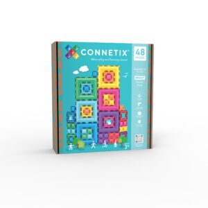 Connetix Bright Portal Pack – 48-tlg. Magnet-Baukasten mit Portal-Kacheln für Kinder