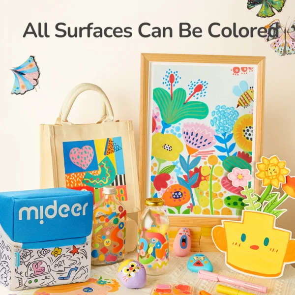 Mideer – Brush Tip Acrylic Markers mit Doodle Bag