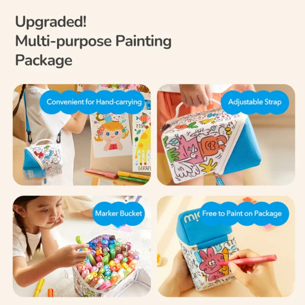 Mideer – Brush Tip Acrylic Markers mit Doodle Bag