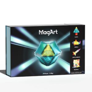 TOPBRIGHT – MagArt 64 – Konstruktionsset mit Magnet-Tiles für Kinder