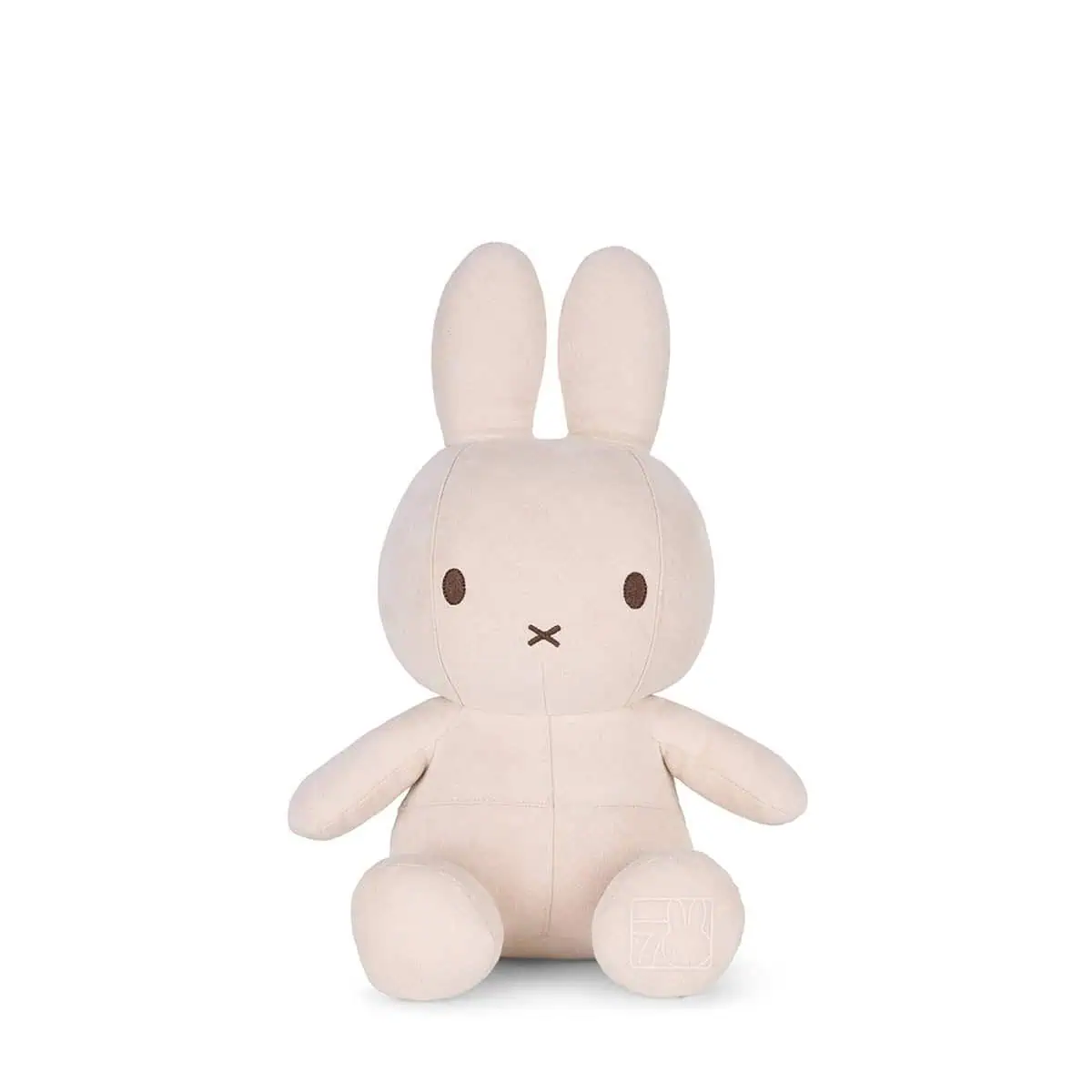 Weißer Kuscheltier Hasenfigur, soft und plüschig, ideal für Kinder zum Kuscheln oder Sammeln. Das Design zeigt das bekannte Miffy-Motiv, perfekt für das Kinderzimmer oder als Geschenk.