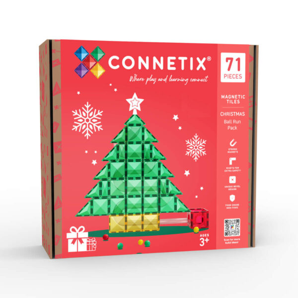 Connetix Christmas Tree Ball Run 71-teilig – Kugelbahn-Magnetbaukasten für Kinder