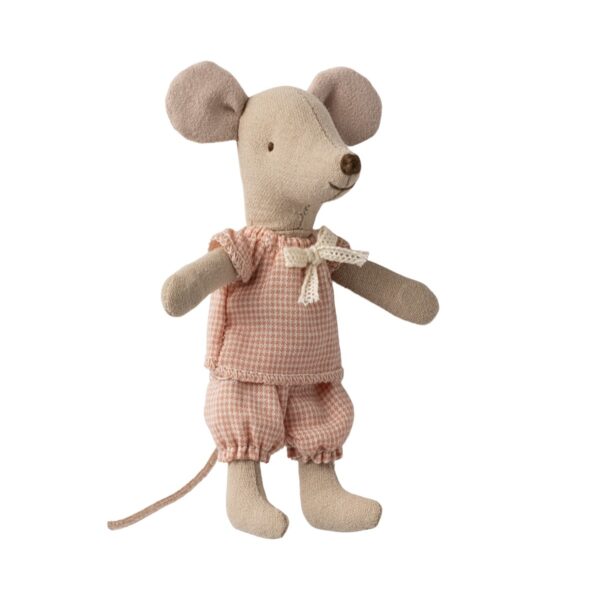 Hochwertiges Stofftier in Form einer Maus mit rosa Kleid und detaillierten Merkmalen, perfekt für Kinder zum Kuscheln und Spielen.