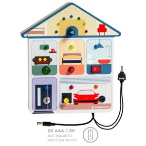TOPBRIGHT – 1212162024DE - Busy Board House – Licht-Schalter-Haus für Kleinkinder