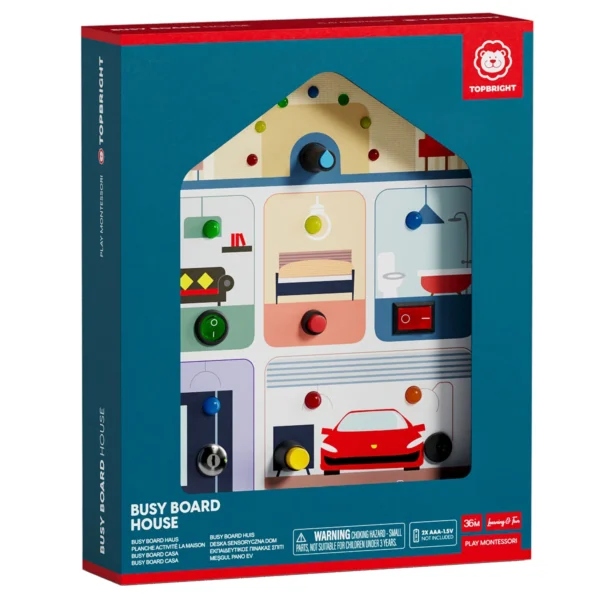 TOPBRIGHT – 1212162024DE - Busy Board House – Licht-Schalter-Haus für Kleinkinder