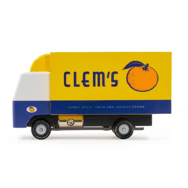 Candylab Clem’s Delivery Truck – Holz-Lieferwagen im Citrus-Design für Kinder & Sammler