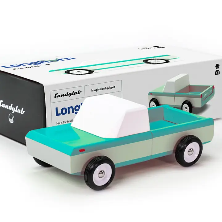 Candylab – Longhorn Teal – Holz-Pickup für Kinder - M2006 (1) Candylab – Longhorn Teal – Holz-Pickup für Kinder