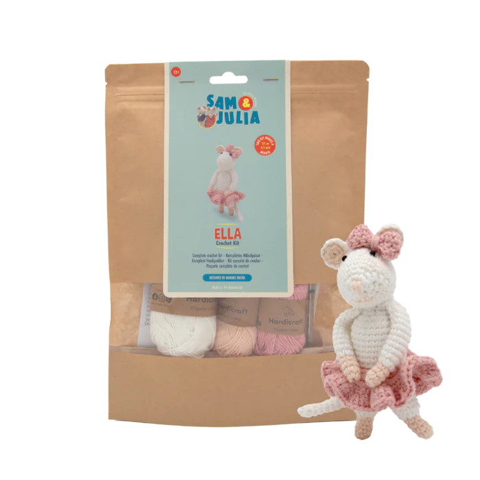 Sam & Julia – Häkelpaket Ella – komplettes Häkelset für 12 cm Maus – für Teens & Erwachsene - LI00003 Sam & Julia – Häkelpaket Ella – komplettes Häkelset für 12 cm Maus – für Teens & Erwachsene - LI00003