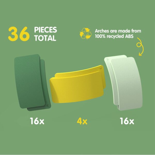 Waytoplay Arches Creator Set – 36AR Bögen aus Recyclingkunststoff für Kinder