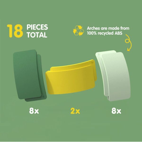 Waytoplay Arches Starter Set – 18AR Bögen aus Recyclingkunststoff für Kinder